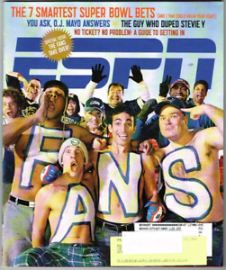 ESPN Magazine College Football Preview 11 février 2008 Super Bowl vintage paris FANS
