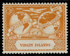 BRITISH VIRGIN ISLANDS GVI SG127, 3d orange, M MINT.