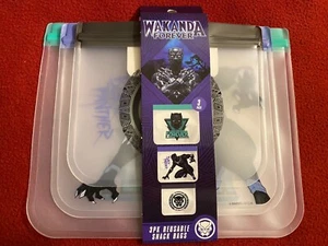 Wakanda Forever wiederverwendbare Sandwichtaschen!! 3 Beutel pro Packung - Bild 1 von 2