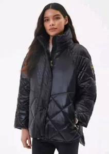 BNWT Barbour International Parade Oversized Jacket Coat Padded 16 BLACK Rrp £299 - Picture 1 of 9