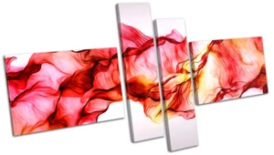 Rot Rauch Abstrakt LEINWAND WANDBILD Bild Druck VA - Bild 1 von 1