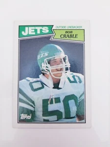 1987 Topps Bob Crable Rookie New York Jets #138 NFL Football Trading Card - Picture 1 of 2