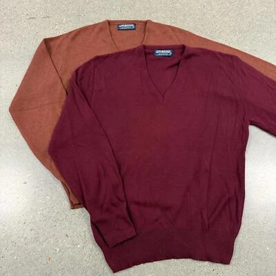 Lot of 2 Vtg 80s PURITAN Orion Acrylic V-Neck Sweaters XL - Image 1 of 4