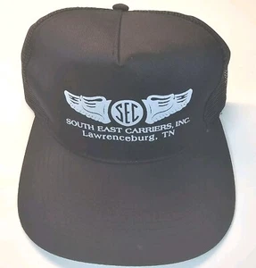 SEC Ballcap South East Carriers Inc. Black Trucker Snapback Lawrenceburg TN - Picture 1 of 7