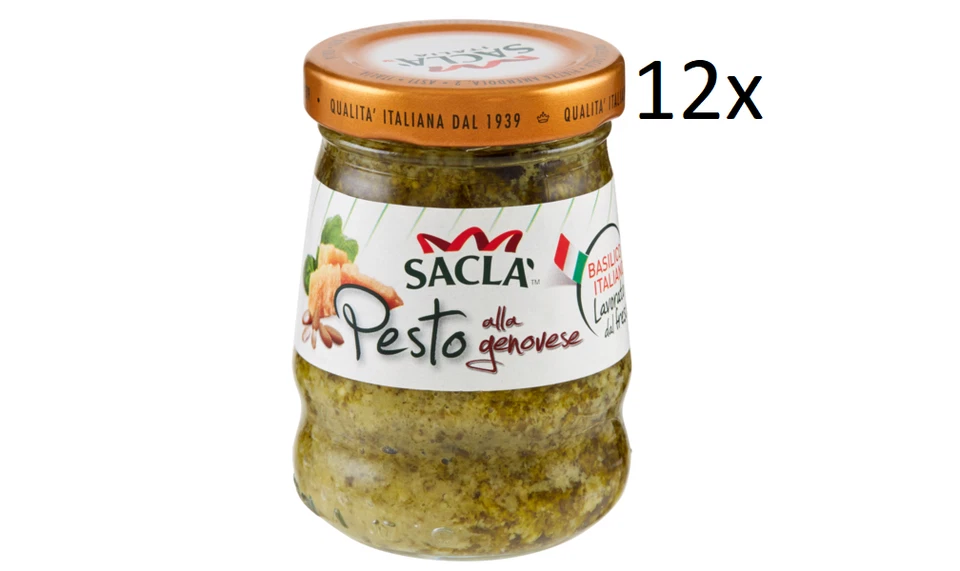 Saclà Pesto alla Genovese mit Basilikum 90g aus italien Sauce pasta sauce