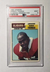 1988 Winners Alabama Crimson Tide Derrick Thomas RC PSA 9 Mint HOF - Picture 1 of 2