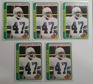 (5) 1978 Topps Sherman Smith #191 Vintage Football Card Lot Seattle Seahawks - Picture 1 of 2