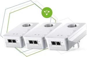 Devolo Mesh WLAN 2-1200 WiFi ac Multiroom Kit: 3 WiFi Adapters for Cross-Spacing - Afbeelding 1 van 3