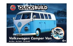 Airfix J6024 QUICKBUILD Volkswagen Camper Van Azul Sin Pegamento Sin Pintura ¡Solo construye! - Imagen 1 de 1