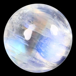Piedra lunar redonda en forma de cabujón redondo (7 x 7 mm) arco iris 1,92 quilates AAA - Imagen 1 de 1