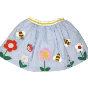 Mini Boden Spring Bee and Floral Appliqué Skirt Size 8-9Y - Picture 1 of 5