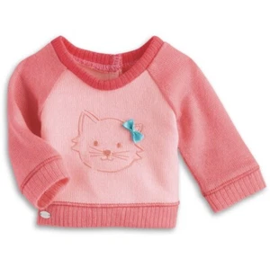 American Girl 2016 MIX & MATCH 2 Tone Orange Kitten Sweater *sweet Kitty - Picture 1 of 3
