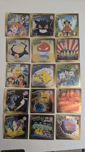 Artbox 1999 Pokémon Stickers Series 1 x15 Stickers R01-R14 & R18 Gold Borders - Picture 1 of 10