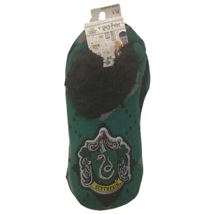 Harry Potter Slytherin House Crest Argyle Slipper Socks Non-Slip Bottom Green - Picture 1 of 4