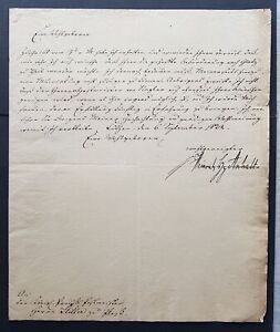 Autographe Heinrich Pour Saxe Anhalt 6. Septembre 1832