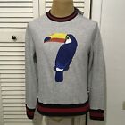NWT Daniel Cremieux Terry Toucan Sweatshirt Gray Graphic $165 Size Small 