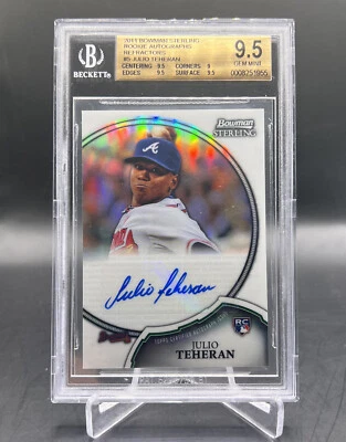 JULIO TEHERÁN 2011 BOWMAN REFRACTOR ESTERLINA AUTOMÁTICO RC #/199 BGS 9,5 GEMA COMO NUEVO A-10 Foto 1 de 4