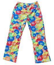 M&Ms Pajama Pants Adult Medium All Over Print Fleece Bottoms 