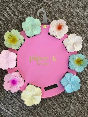 NIP Piper K Flower Girls Hair Claw Hair Clips Hawaiian Plumeria NEW - Image 1 of 2
