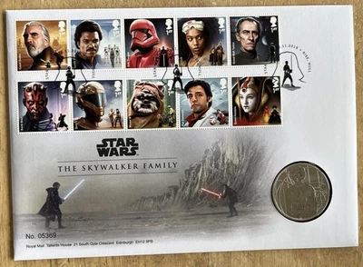 2019 GB Stamps, Commemorative Medal First Day Cover FDC - Star Wars, Skywalker - Image 1 of 2