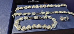 Swarovski Heart Mixed Cut Set Ariana x, White Stones, Gift Box & Bag - Picture 1 of 23