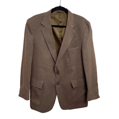 Винтажный Levi's мужчин 44R 2 кнопки действие костюм блейзер/куртка песок коричневый STA-PREST - Изображение 1 из 4