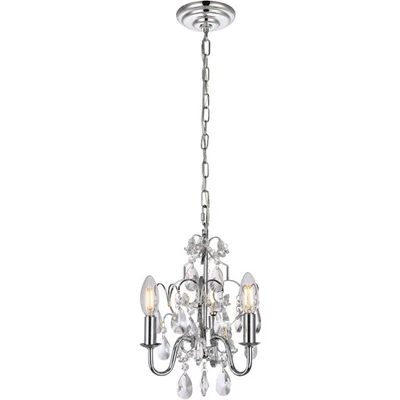 Living District LD5020D9C Kaede 3 Light 10 inch Chrome Pendant Ceiling Light - Image 1 of 4
