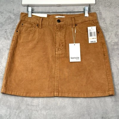 Minifalda Kensie Pana Mujer 2/26 Marrón Pradera Occidental Vaquera BOHO 90s Nueva con Etiquetas Foto 1 de 4