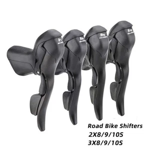 Rennrad Schalthebel 3x 8/9/10 2x 8/9/10 Geschwindigkeit Bremse Fahrrad Umwerfer - Picture 1 of 18