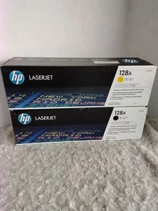 HP 128A CE320A CE322A Schwarz und Gelb Toner Druckerpatrone Versiegelt TT - Bild 1 von 6