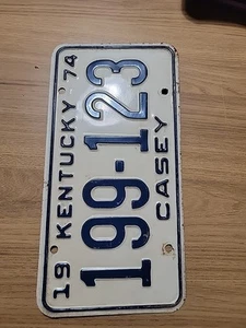 Kentucky Nummernschild 1974 Casey County - Bild 1 von 4