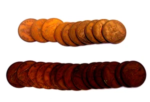 25 King George 6th G.B. Pennies 1937 -1949 - Picture 1 of 4