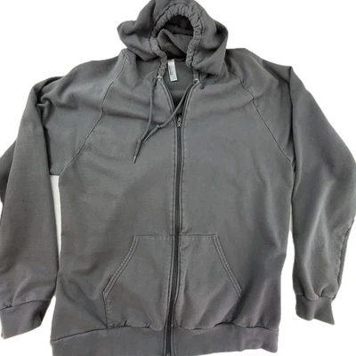 Sudadera con Capucha American Apparel Para Hombre XL Gris California Polar Cremallera Completa Sudadera Foto 1 de 4
