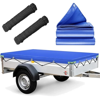 Wetterfestes Anhänger Abdeckplane-Set 207,5x114cm für Stema, Böckmann, Humbaur - Bild 1 von 2