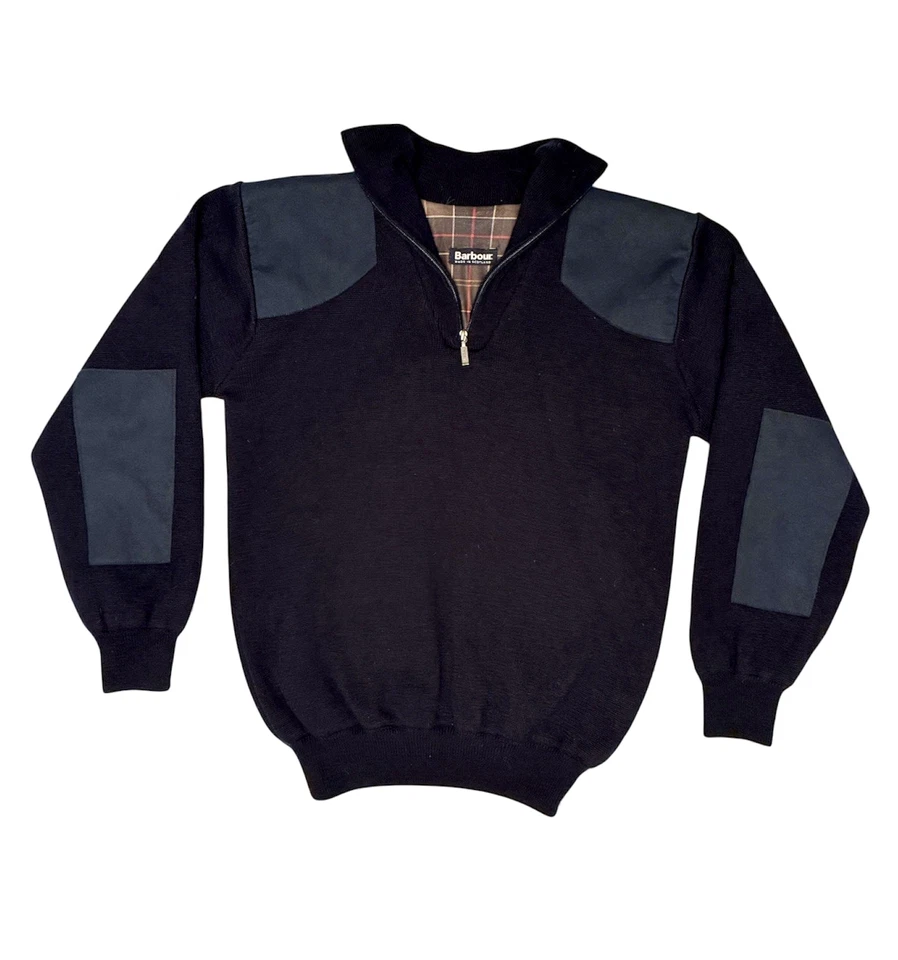 Barbour Storm Zip Neck Wool Sweater Fully Lined Men's Med - Image 1 of 4