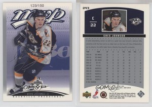 2003-04 Upper Deck MVP Silver Script /150 Greg Johnson #243