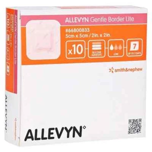Allevyn Gentle Border Lite 5cm x 5cm x 10 Dressings
