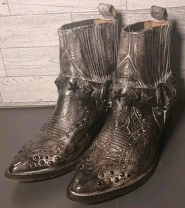 Circle G by Corral Damen Größe 6,5 Gurtzeug Stern Nieten Stiefeletten Leder - Bild 1 von 9