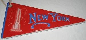 New York Wimpel Keramik Flagge Ornament Rosanna Sammlerstück - Bild 1 von 3