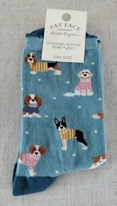 BNWT FAT FACE Ladies Dog Socks One Size (UK 4-7) - Picture 1 of 4