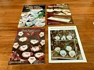 CROSS STITCH PATTERNS BOOKS BREAD CLOTHS AND COVERS LOT OF 4 - Picture 1 of 3