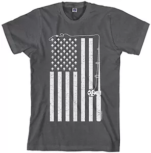 Threadrock Herren T-Shirt Angeln amerikanische Flagge USA Fisch Fischer - Bild 1 von 8