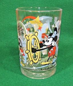 VTG Mc Donalds Disney 100 Years of Magic Glass Tumbler Mickey Mouse Donald Duck - Picture 1 of 17