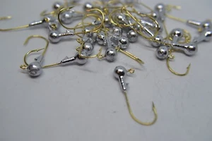 1/16 #2 EAGLE CLAW 575 GOLD  ROUND BARBED COLLAR Jighead 100 ct - Picture 1 of 1
