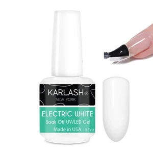 Karlash UV/LED Gel Soak Off Gel Polish Strong Gel Shine Finish Electric White - Picture 1 of 4