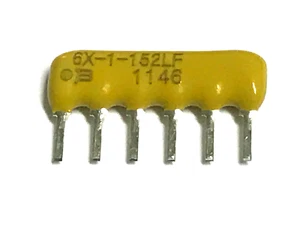1K5, 5x 1,5K, 2%, 6pol. 0,3W, BOURNS, 4606X-101-152LF,Arrays, Netzwerk 50 Stück - Picture 1 of 3