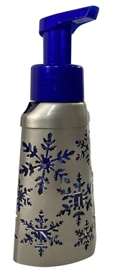 Bath & Body Works Foaming Soap Holder Sleeve Silver Snowflakes Christmas Winter - Image 1 of 4