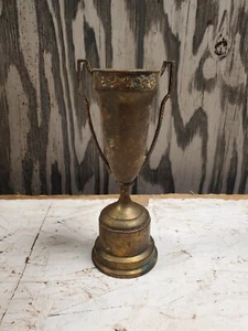 Vintage 6" Dodge Inc Brass Trophy Topper Goblet Chalice Laurels (a211) - Picture 1 of 6