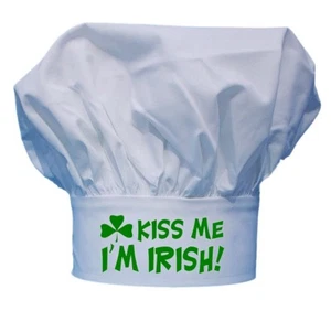 Kiss Me I'm Irish! St. Patrick's Day Chef Hats Cooking Toques by CoolChefHats - Picture 1 of 3