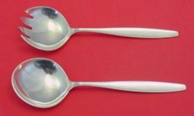 Juego de servir ensalada de plata esterlina Cypress de Georg Jensen 2 piezas FH AS Orig 8 1/2" Foto 1 de 2